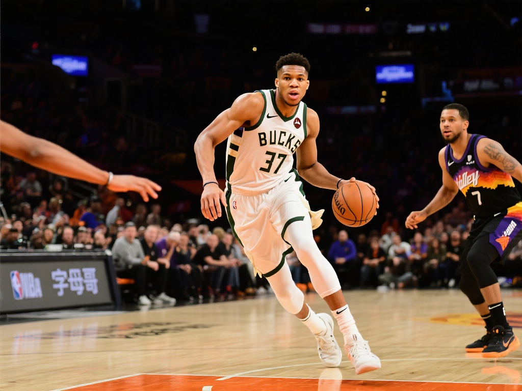 字母哥狂砍37分 雄鹿力克太阳捍卫主场 扬尼斯·阿德托昆博,球迷熟称“字母哥”,